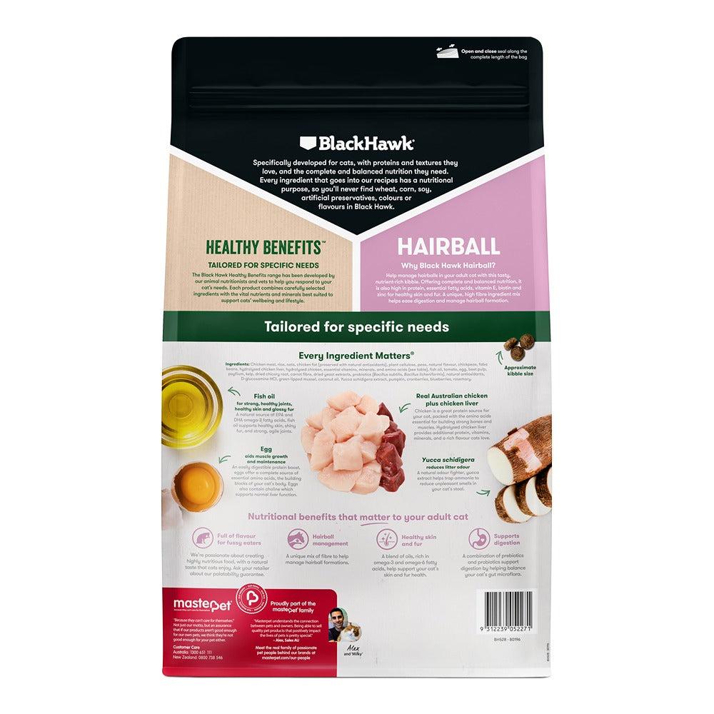 Black Hawk Healthy Benefits Hairball Chicken Cat Food - PetPost Australia
