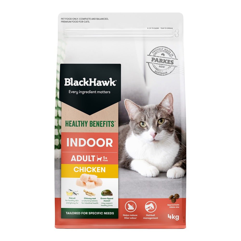Black Hawk Healthy Benefits Indoor Chicken Cat Food - PetPost Australia