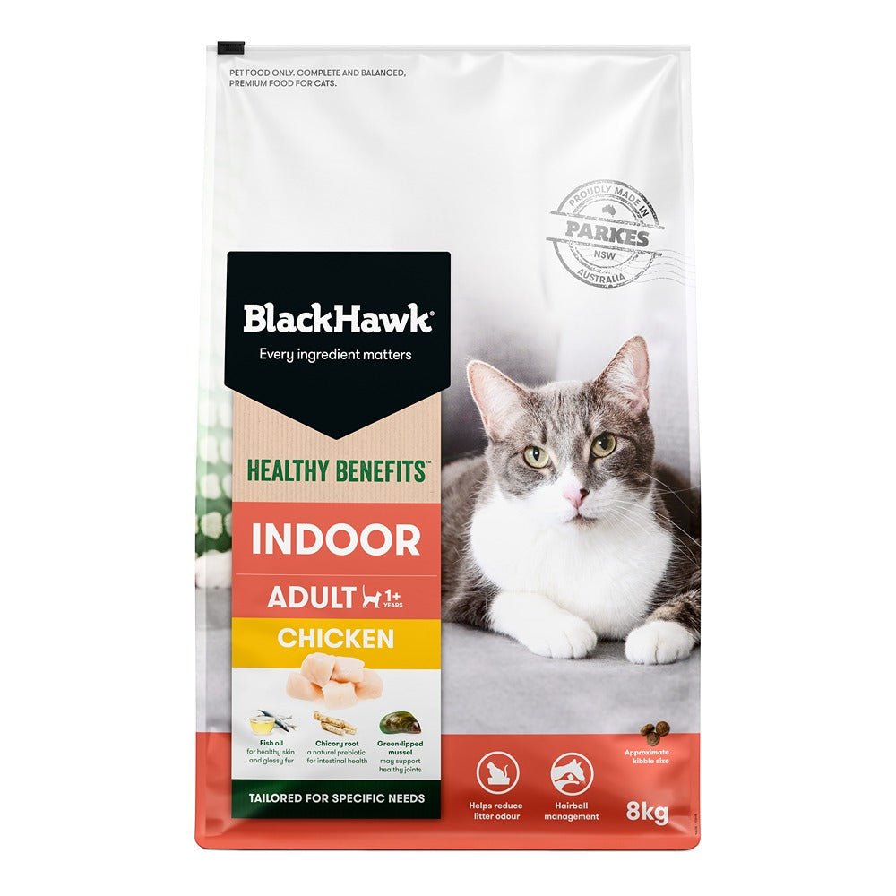 Black Hawk Healthy Benefits Indoor Chicken Cat Food - PetPost Australia