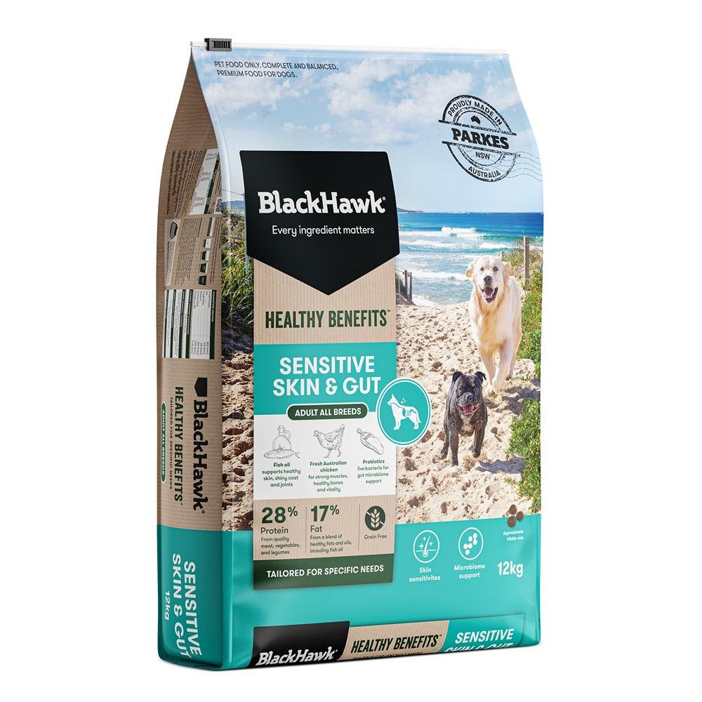 Black Hawk Healthy Benefits Sensitive Gut Dog Food - PetPost Australia
