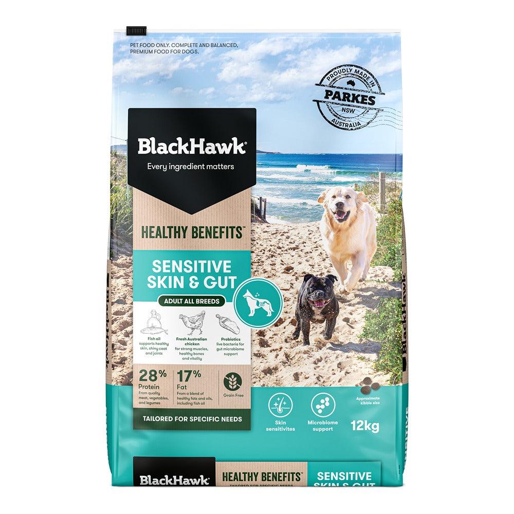 Black Hawk Healthy Benefits Sensitive Gut Dog Food - PetPost Australia