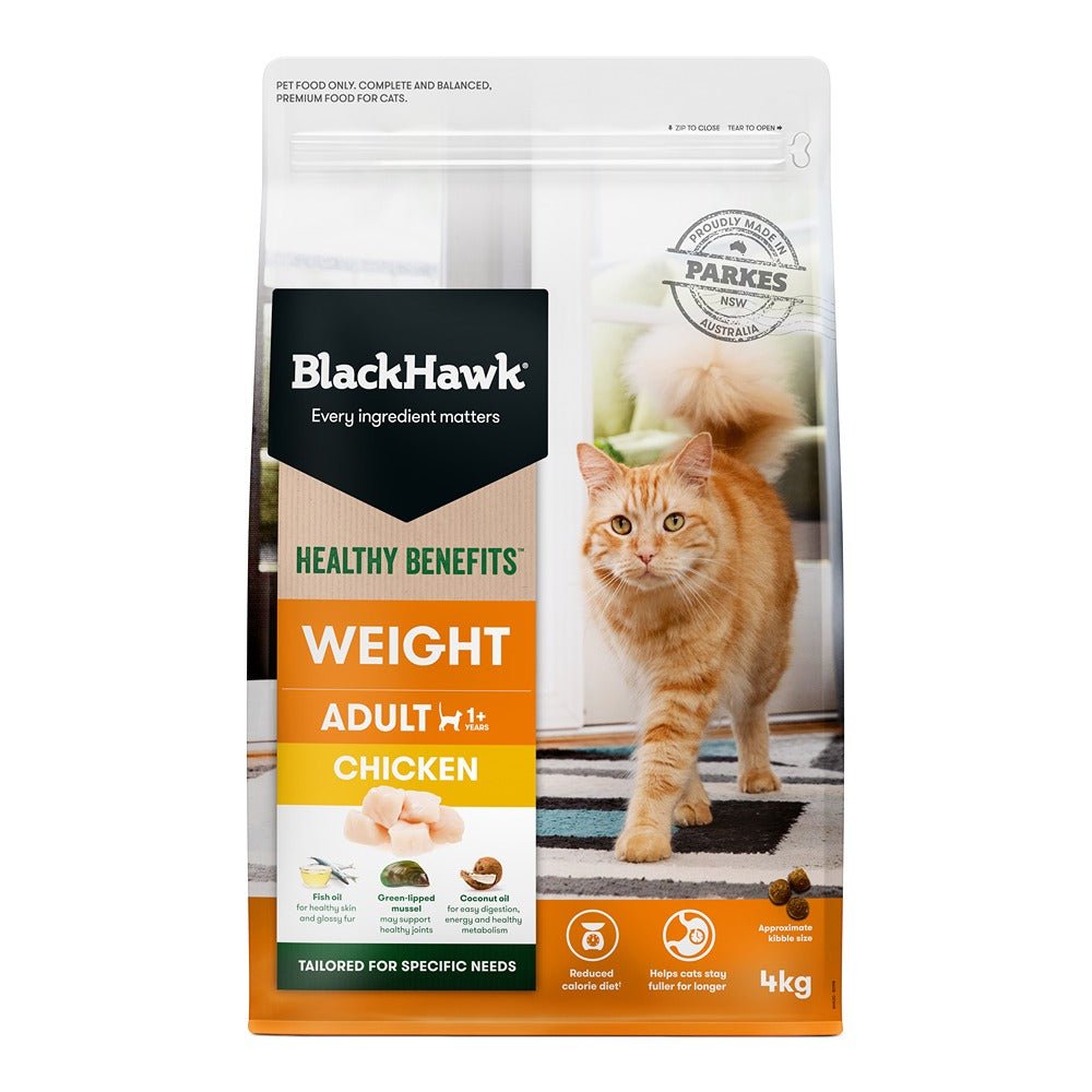 Black Hawk Healthy Benefits Weight Management Chicken Cat Food - PetPost Australia