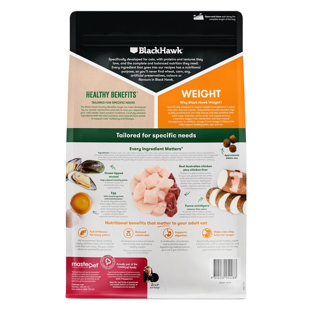 Black Hawk Healthy Benefits Weight Management Chicken Cat Food - PetPost Australia