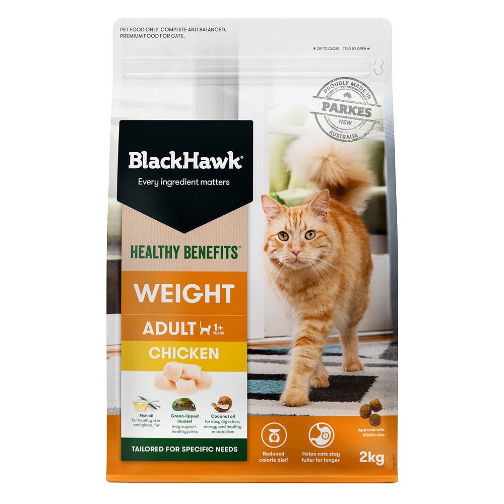 Black Hawk Healthy Benefits Weight Management Chicken Cat Food - PetPost Australia