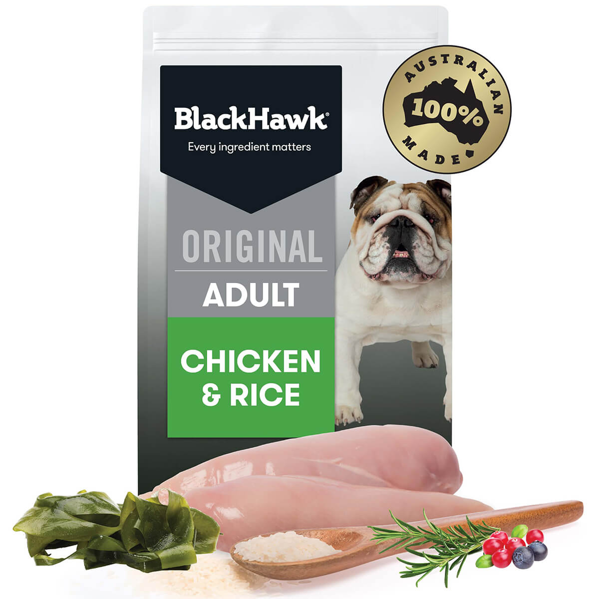 Black Hawk Original Adult Chicken & Rice Dry Dog Food - PetPost Australia