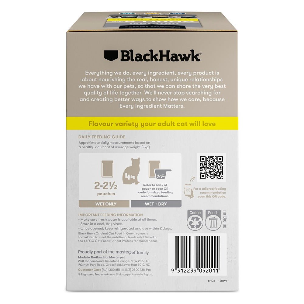 Black Hawk Original Cat Food Variety Pack in Gravy 85gx12 - PetPost Australia