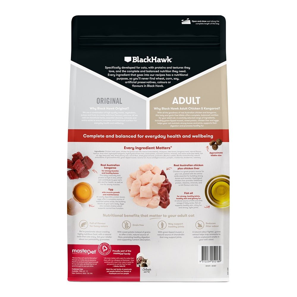 Black Hawk Original Chicken Kangaroo Cat Food - PetPost Australia
