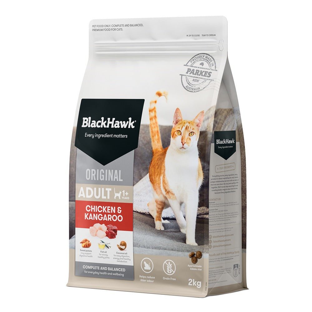 Black Hawk Original Chicken Kangaroo Cat Food - PetPost Australia