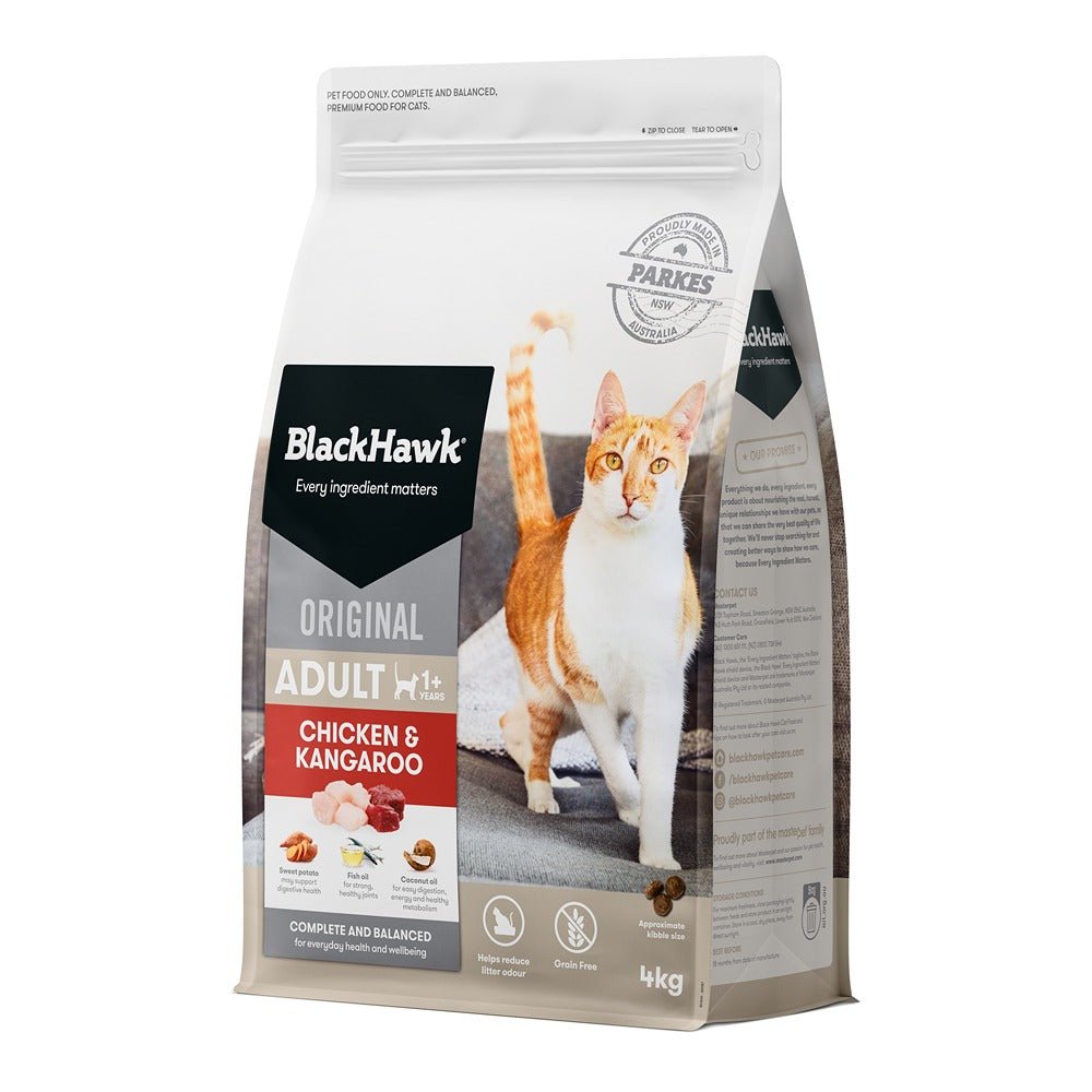 Black Hawk Original Chicken Kangaroo Cat Food - PetPost Australia