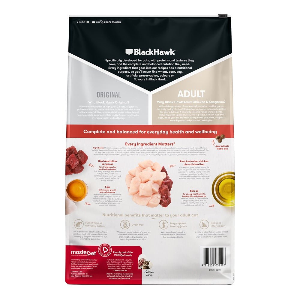 Black Hawk Original Chicken Kangaroo Cat Food - PetPost Australia