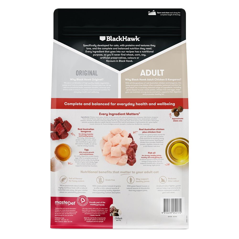 Black Hawk Original Chicken Kangaroo Cat Food - PetPost Australia