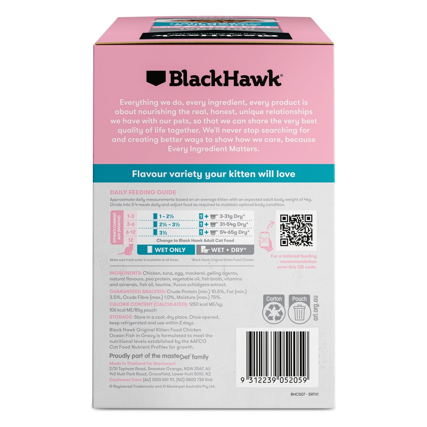 Black Hawk Original Kitten Food Chicken Oceanfish in Gravy 85g - PetPost Australia