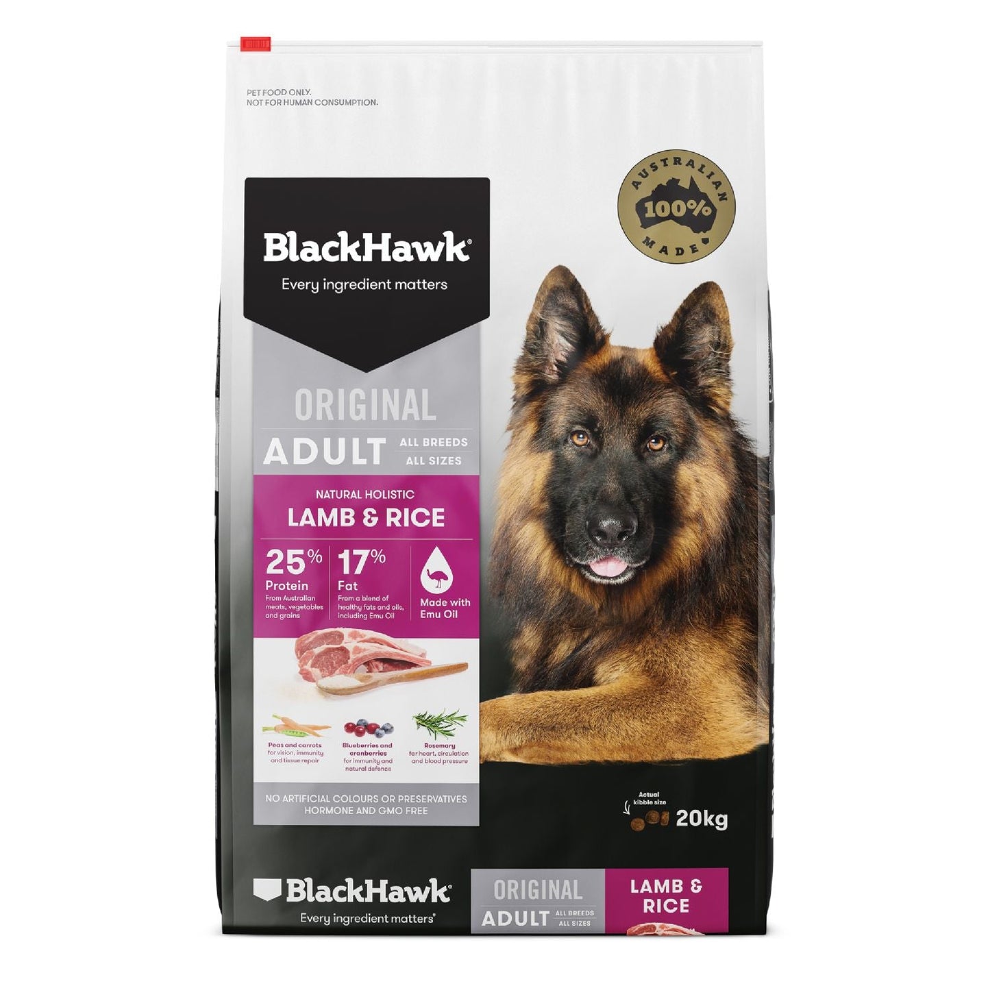 Black Hawk Original Lamb & Rice Adult Dry Dog Food - PetPost Australia