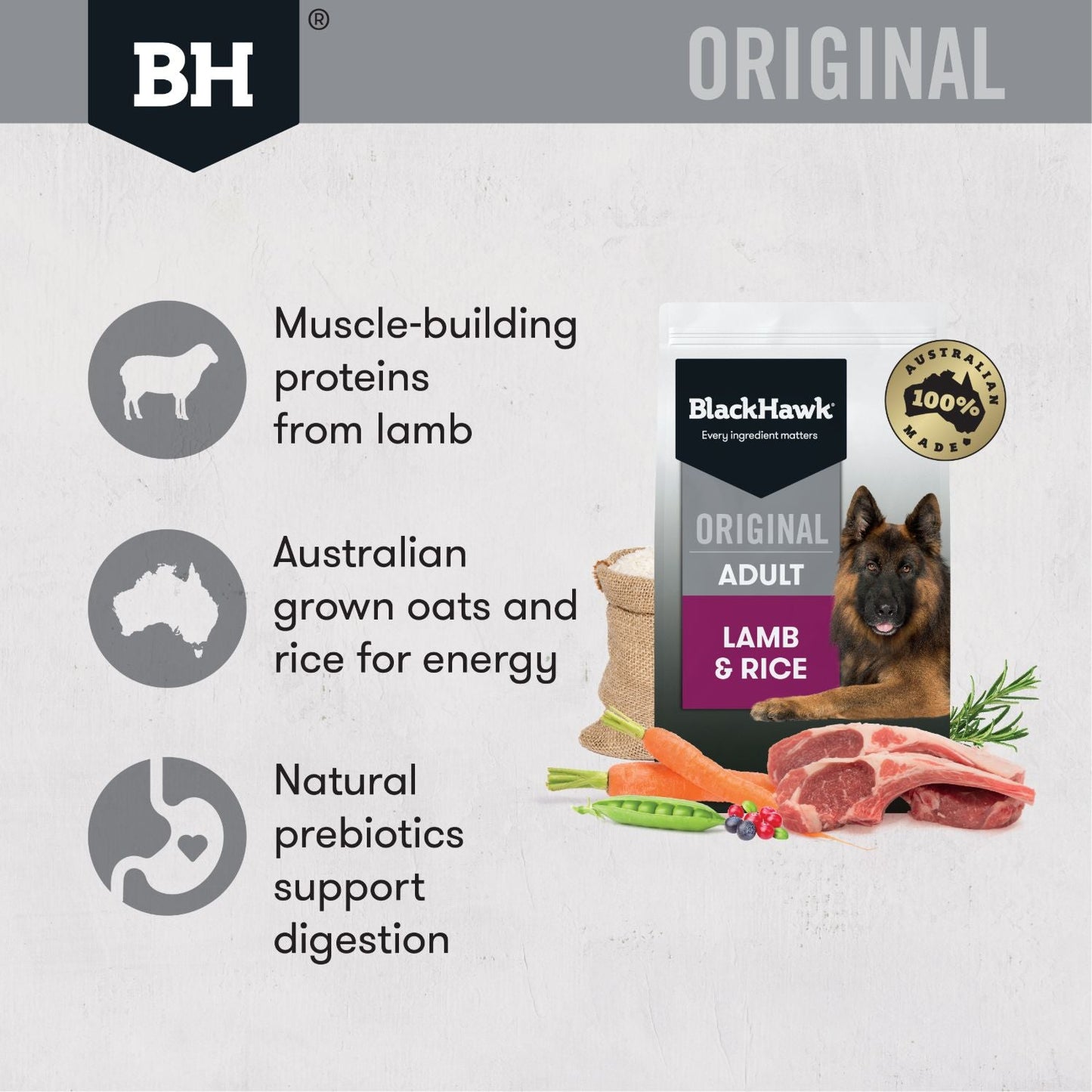Black Hawk Original Lamb & Rice Adult Dry Dog Food - PetPost Australia