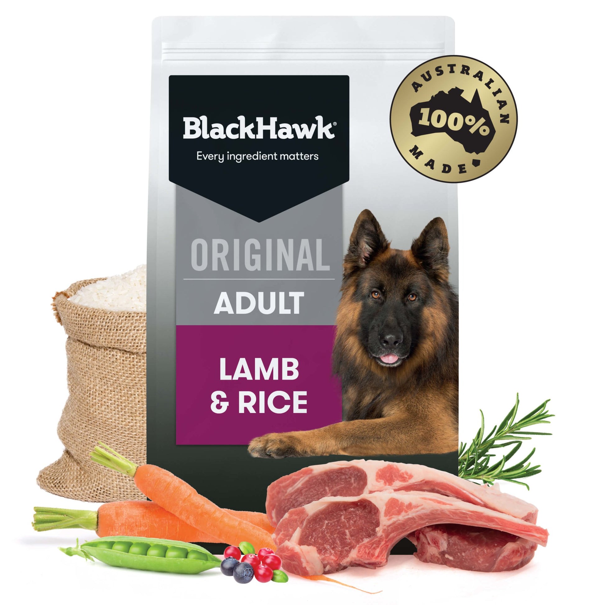 Black Hawk Original Lamb & Rice Adult Dry Dog Food - PetPost Australia