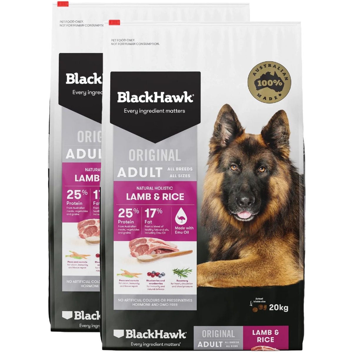 Black Hawk Original Lamb & Rice Adult Dry Dog Food - PetPost Australia