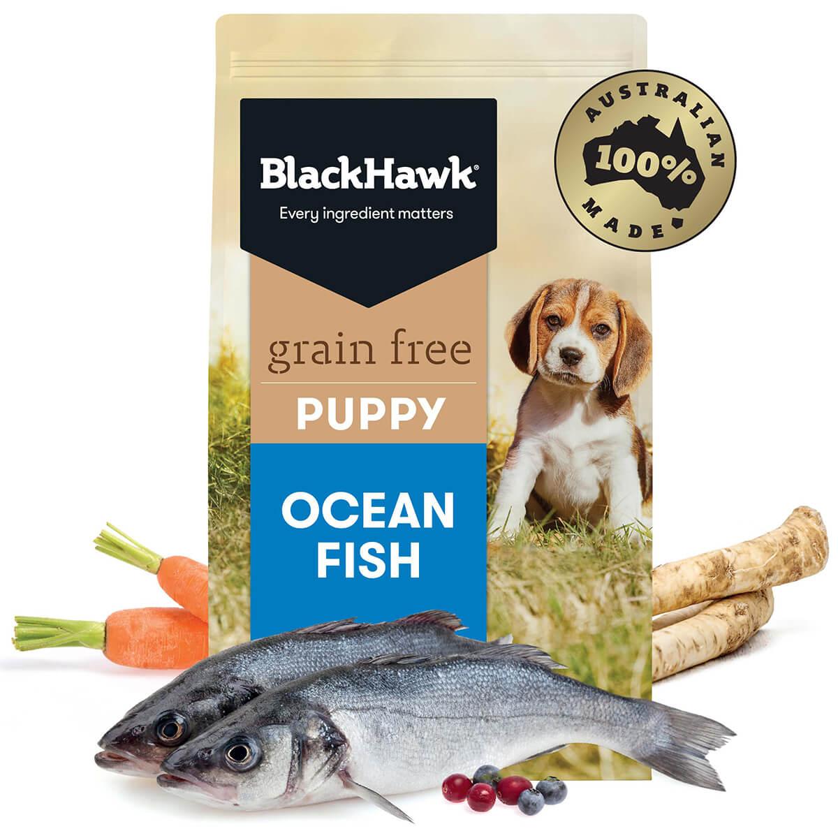 Black Hawk Puppy Grain Free Wild Caught Ocean Fish - PetPost Australia