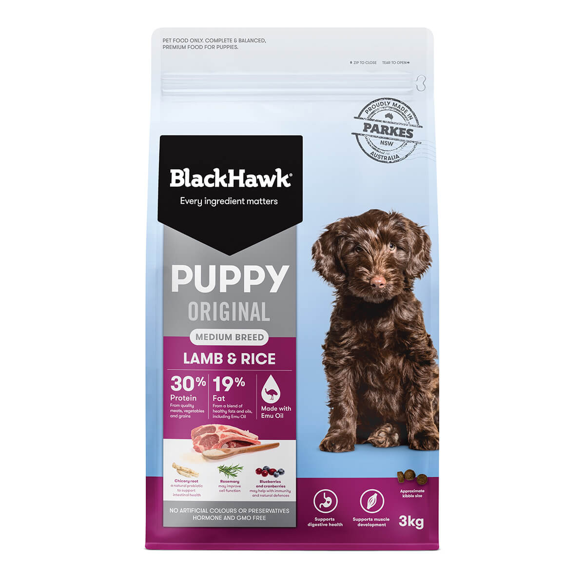 Black Hawk Puppy Lamb & Rice Medium Breed Dry Dog Food - PetPost Australia