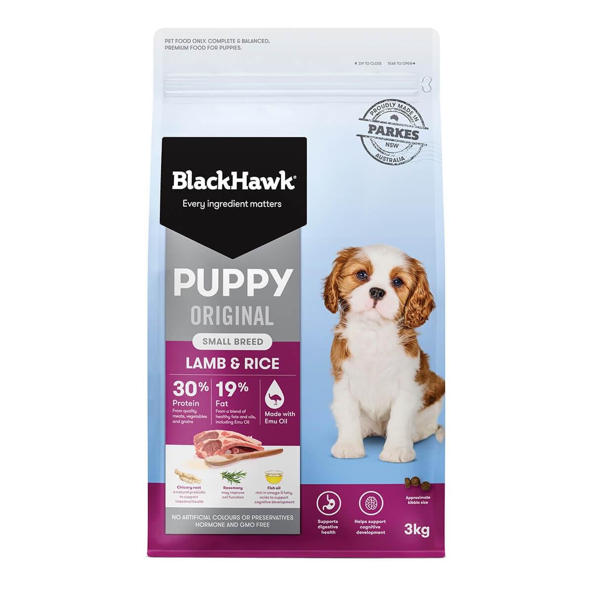 Black Hawk Puppy Lamb & Rice Small Breed Dry Dog Food - PetPost Australia