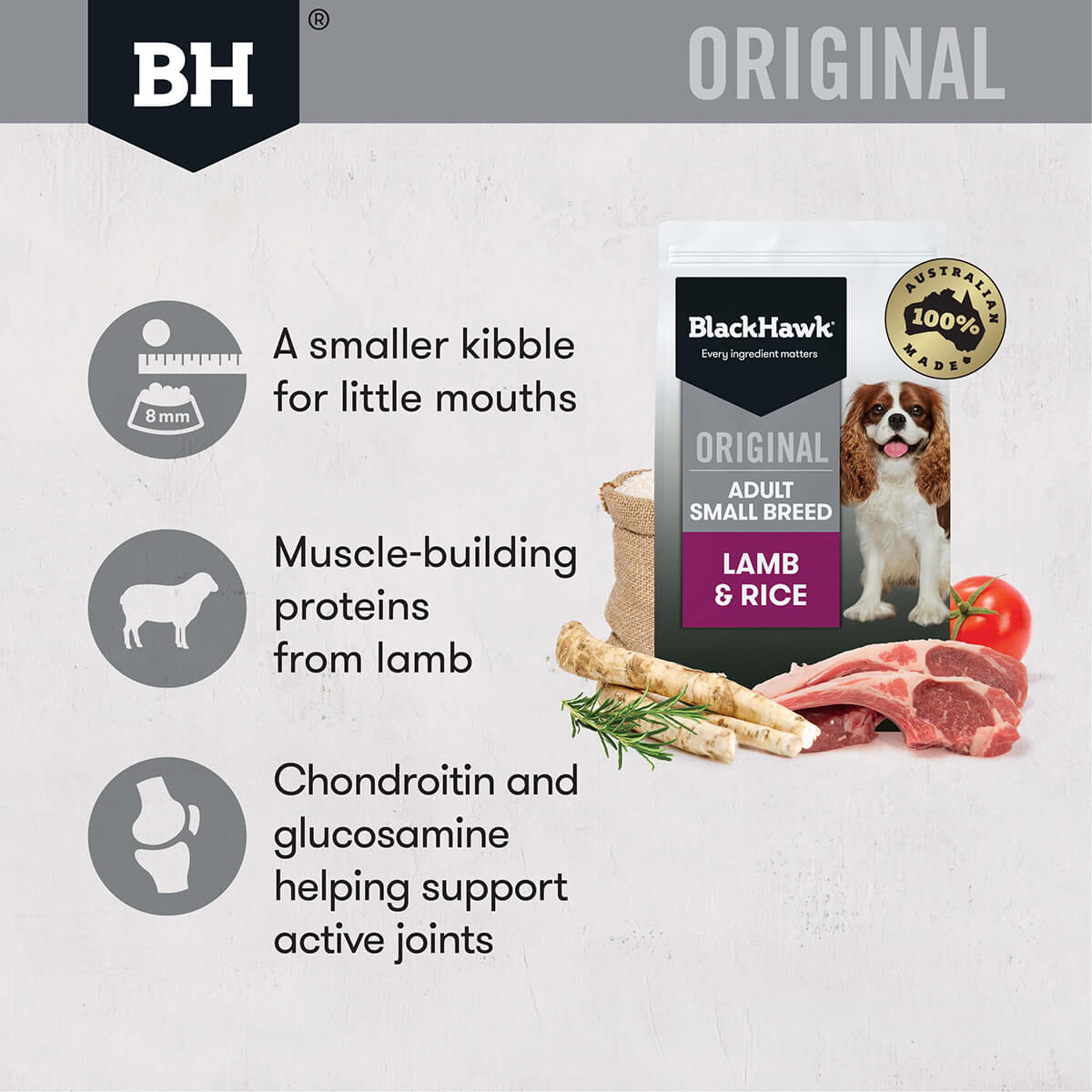 Black Hawk Small Breed Adult Lamb & Rice Dry Dog Food - PetPost Australia
