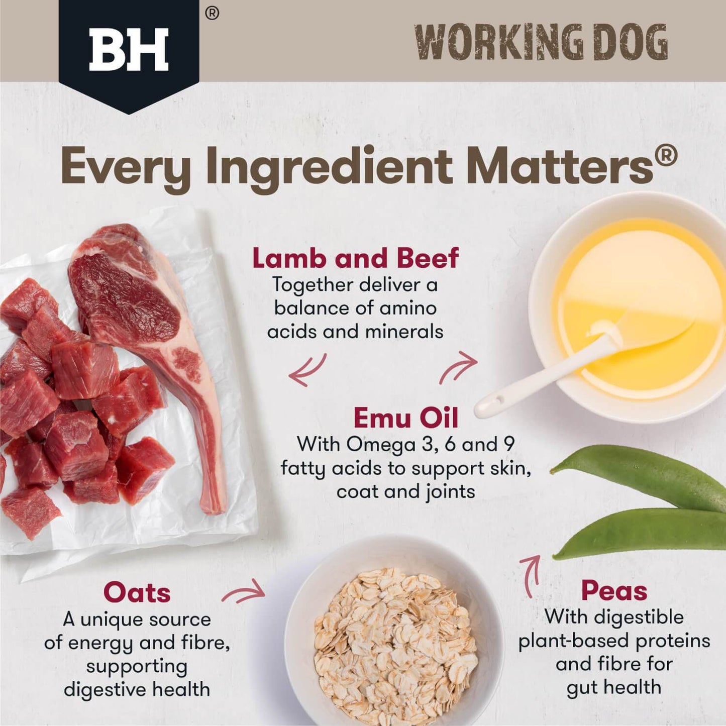 Black Hawk Working Dog Adult Lamb & Beef Dry Dog Food - PetPost Australia