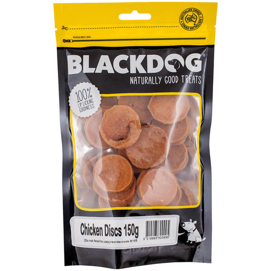 Blackdog Chicken Discs Dog Treats 150g - PetPost Australia