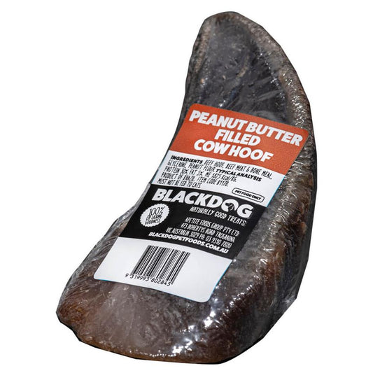 Blackdog Peanut Butter Filled Cow Hoof Dog Treat - PetPost Australia