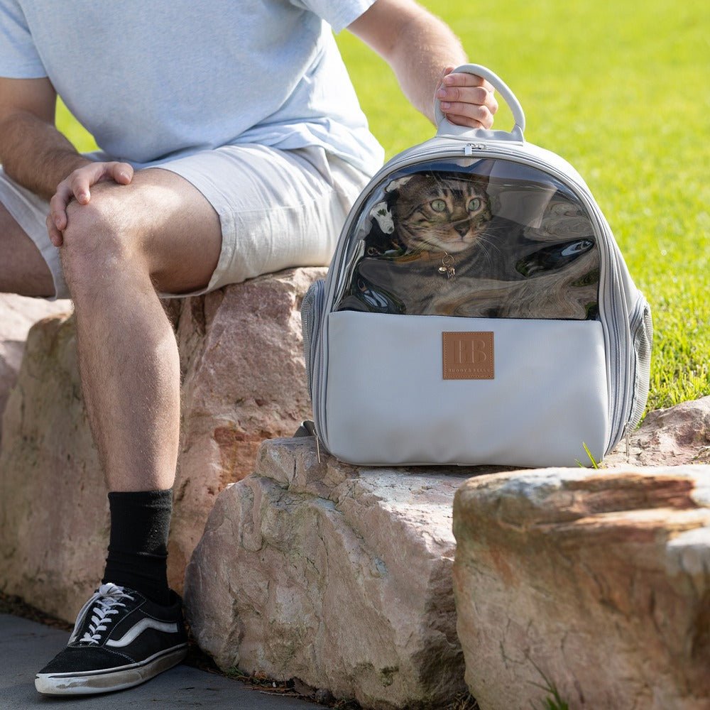 Buddy & Belle Cat Backpack Grey - PetPost Australia