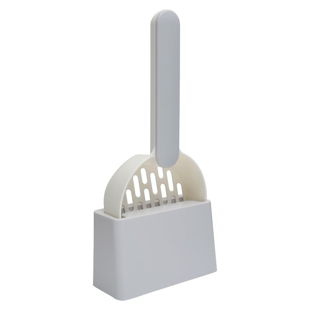 Buddy & Belle Cat Litter Scoop & Holder White/Grey - PetPost Australia