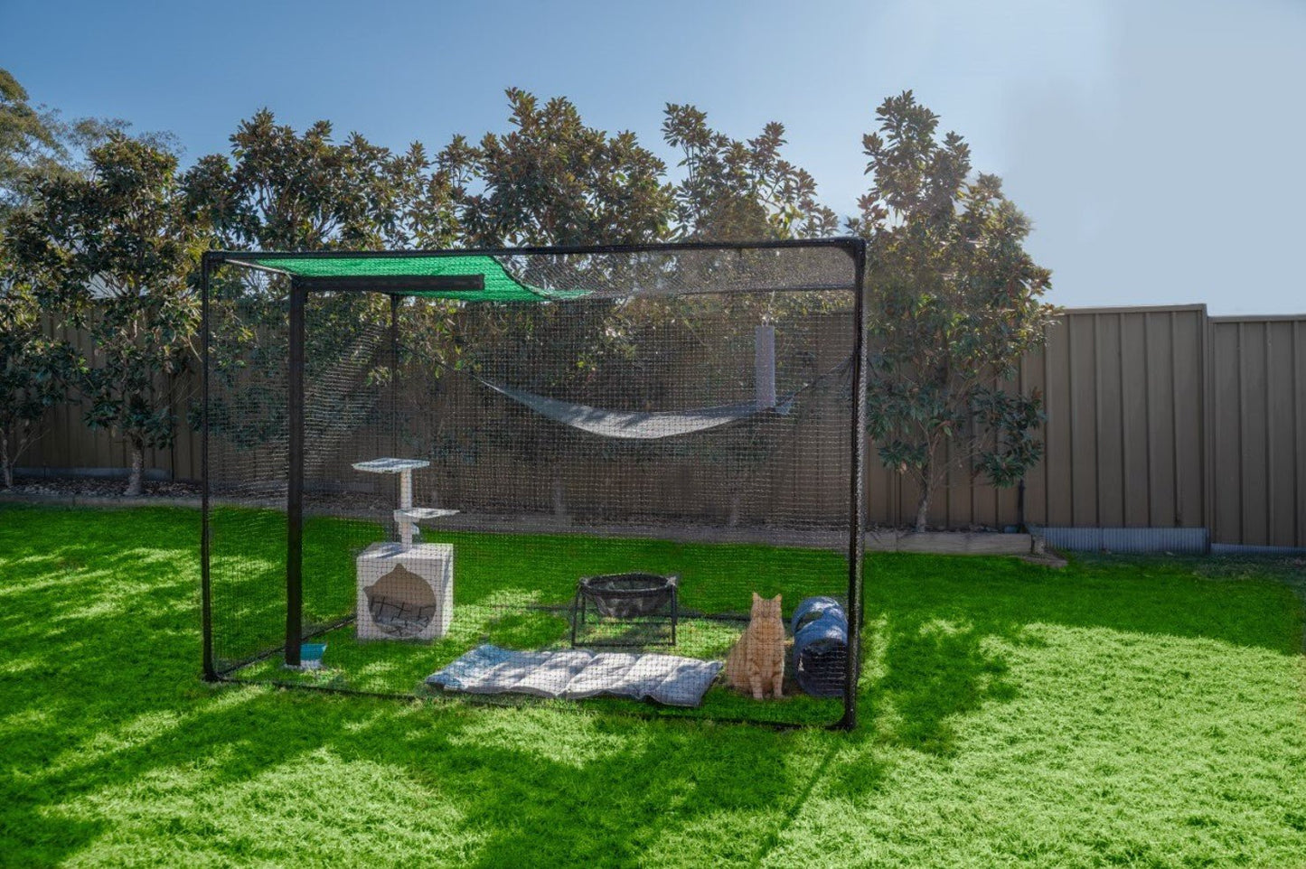 Catnets Fortress Cat Enclosure 1.7m x 1.7m x 2.5m - PetPost Australia