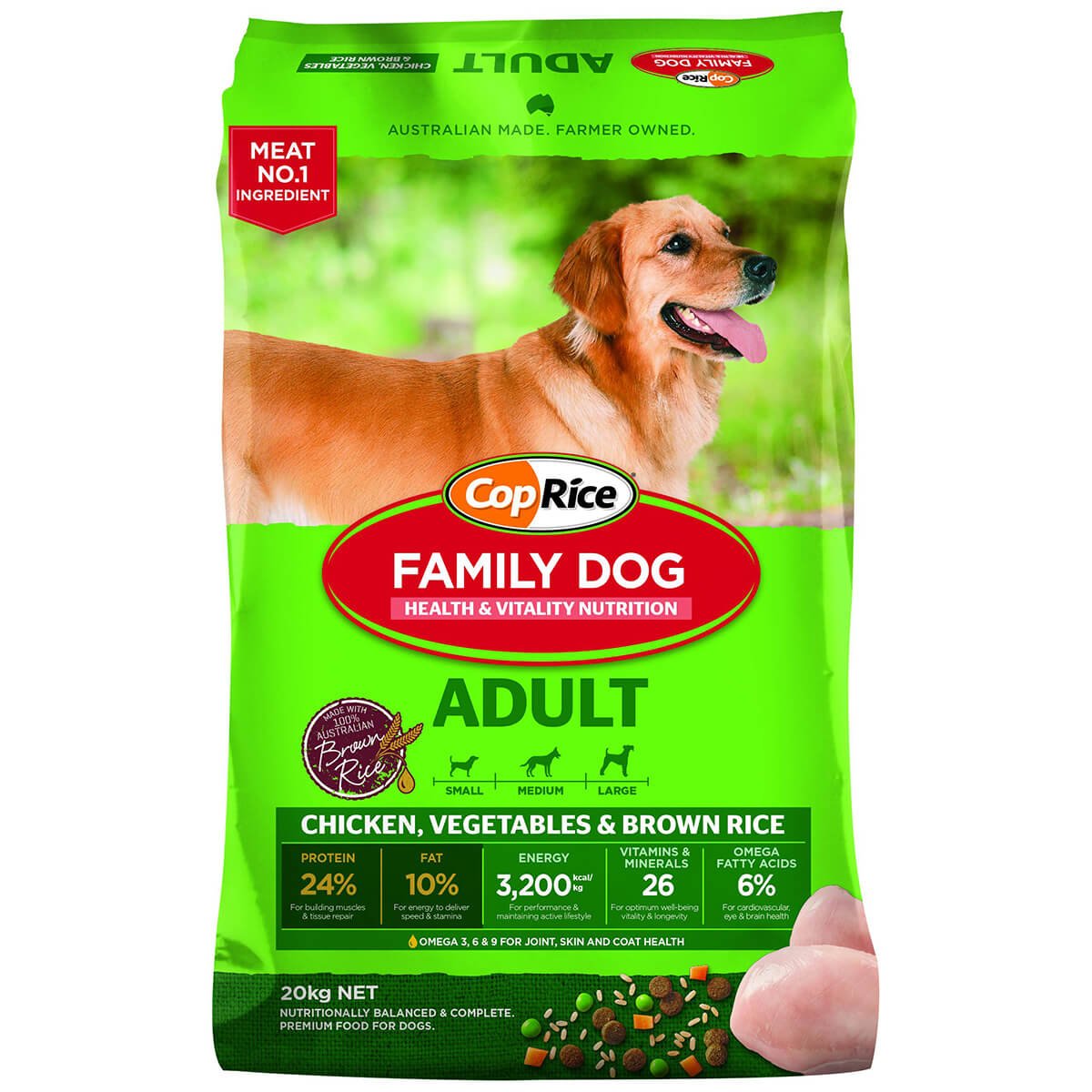Coprice Family Adult Chicken Dry Dog Food 20kg - PetPost Australia