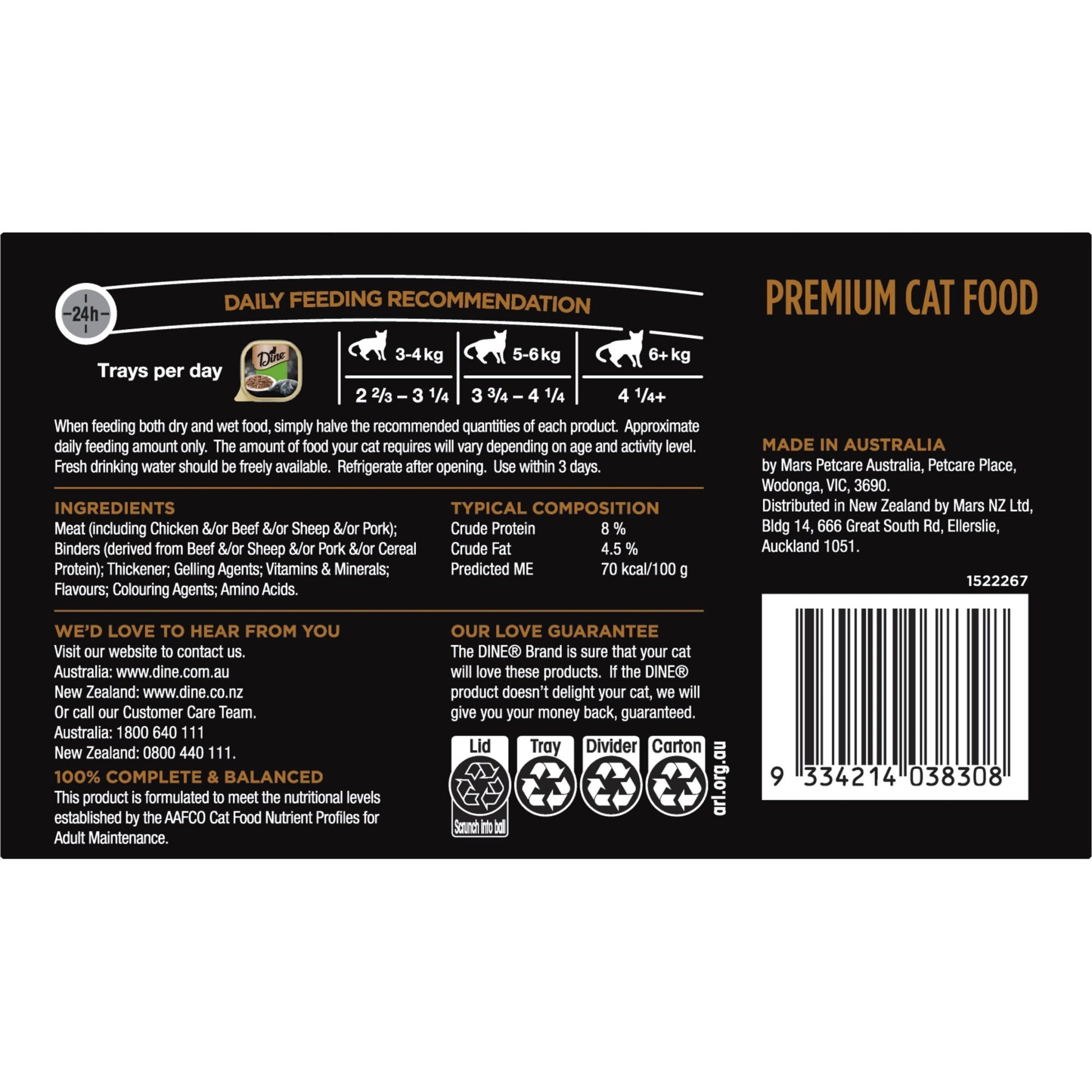 Dine Classic Collection Slices With Succulent Chicken 7x85g - PetPost Australia