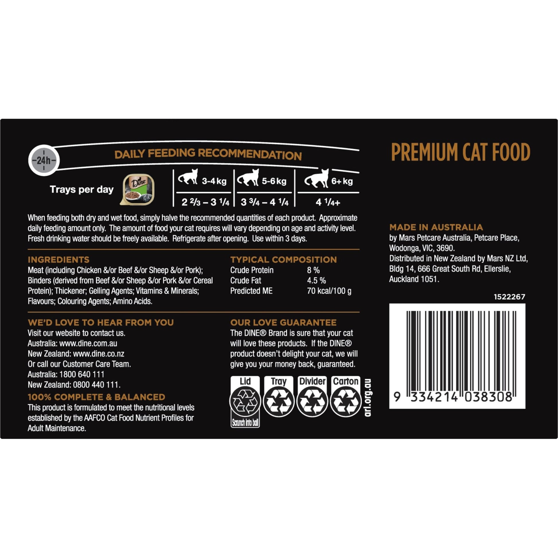 Dine Classic Collection Slices With Succulent Chicken 7x85g - PetPost Australia