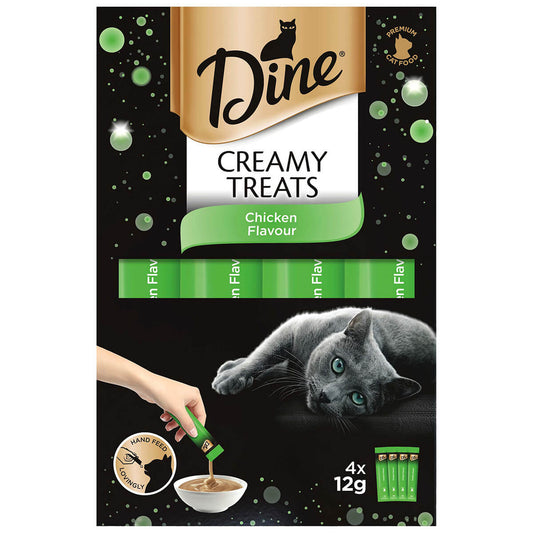 Dine Creamy Treats Chicken Flavour Cat Treats 4X12g - PetPost Australia