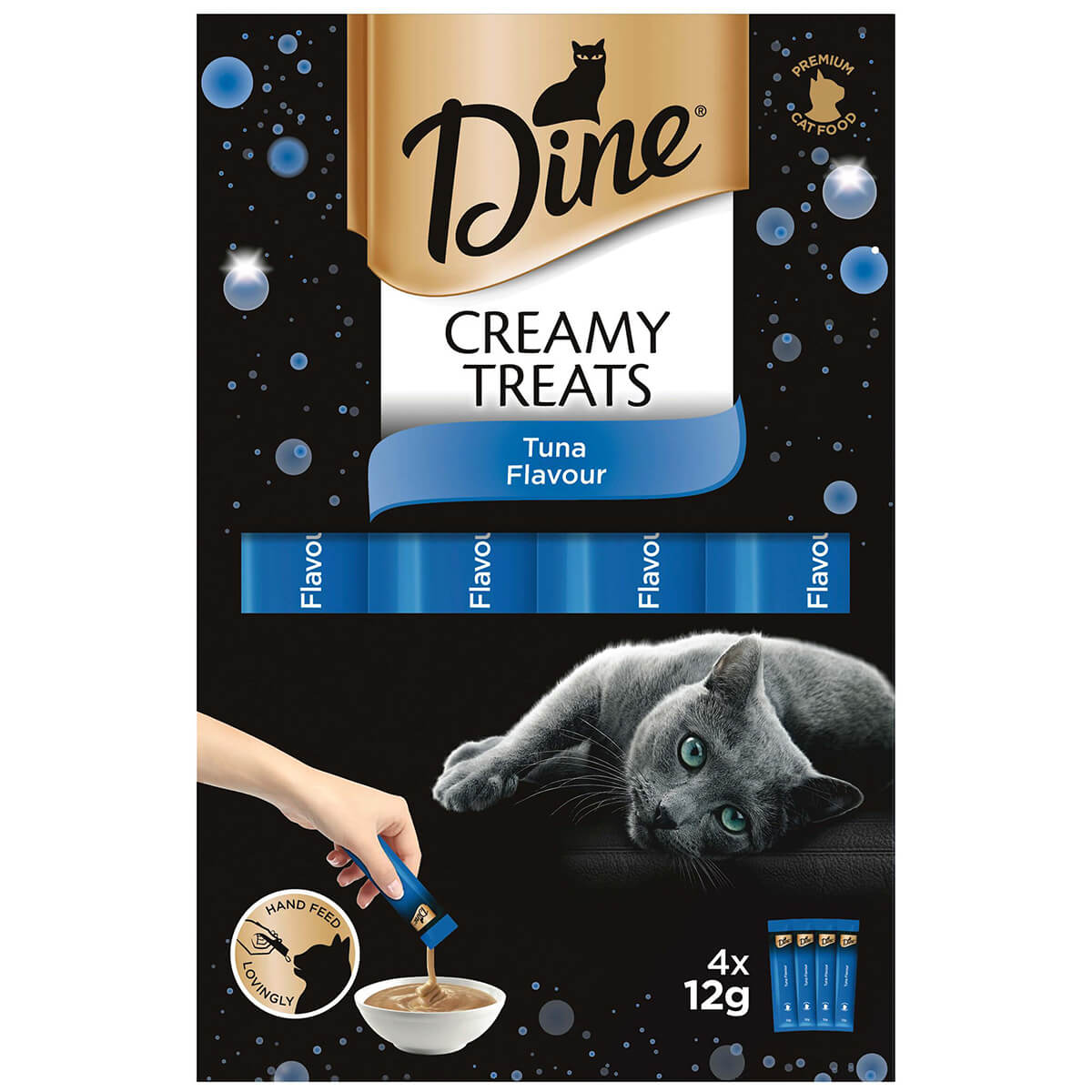 Dine Creamy Treats Tuna Flavour Cat Treats 4X12g - PetPost Australia