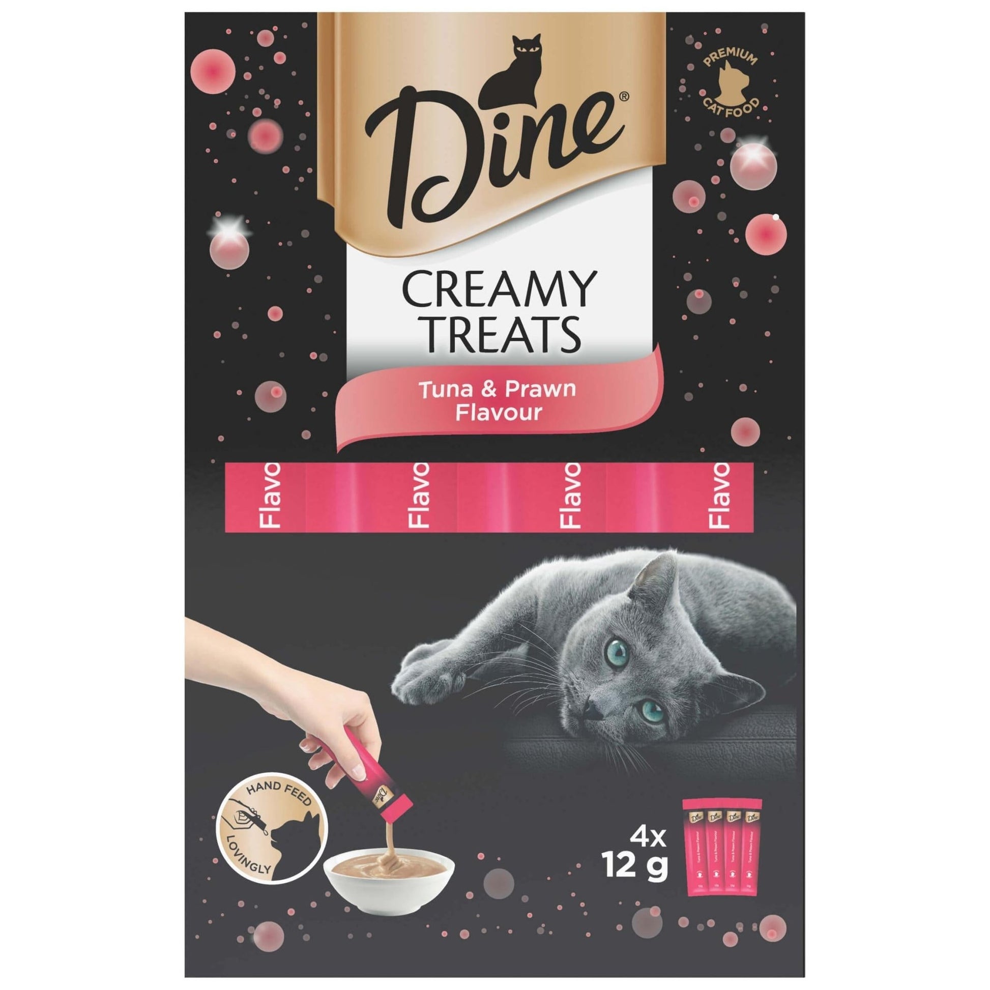 Dine Creamy Treats Tuna & Prawn Flavour Cat Treats 4X12g - PetPost Australia