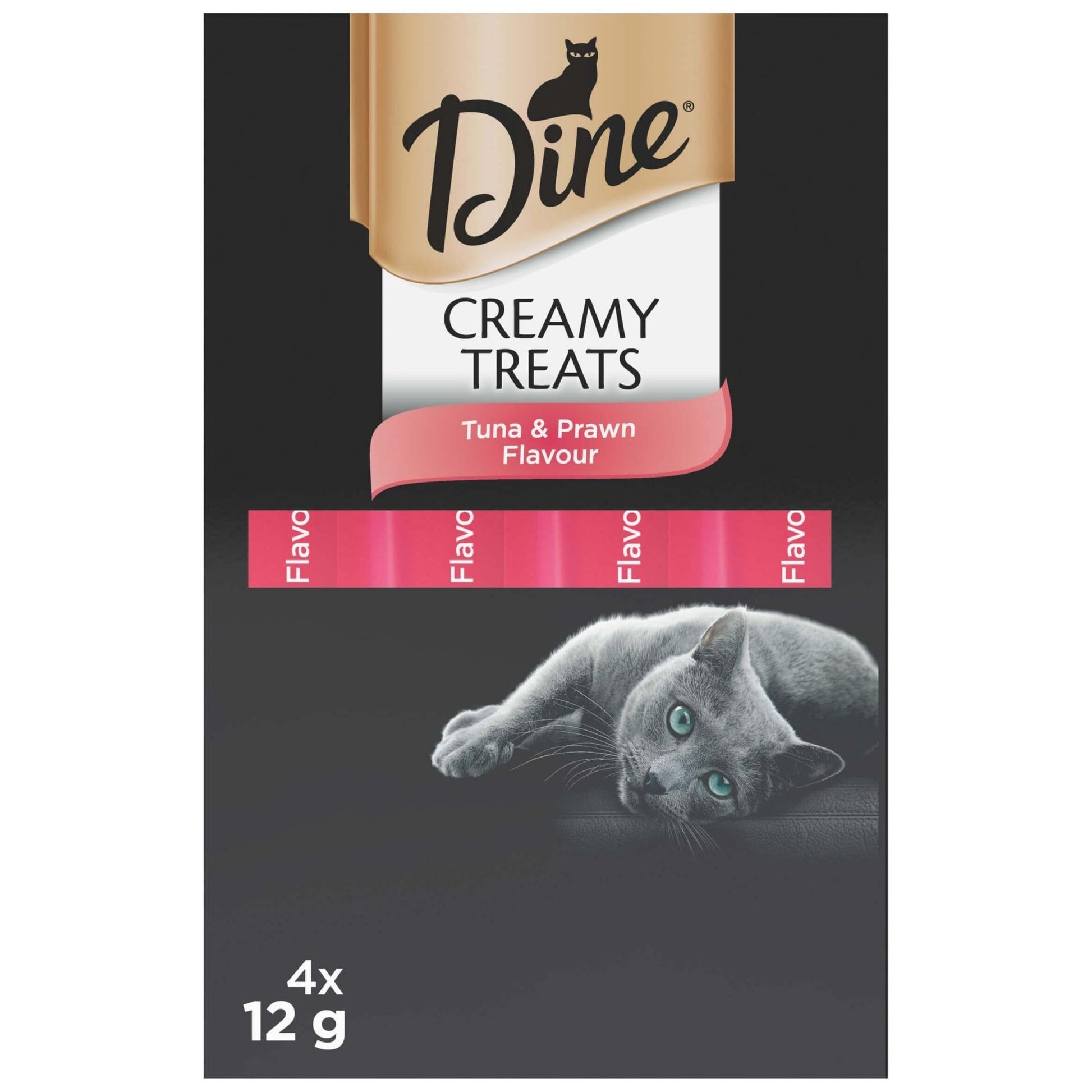 Dine Creamy Treats Tuna & Prawn Flavour Cat Treats 4X12g - PetPost Australia