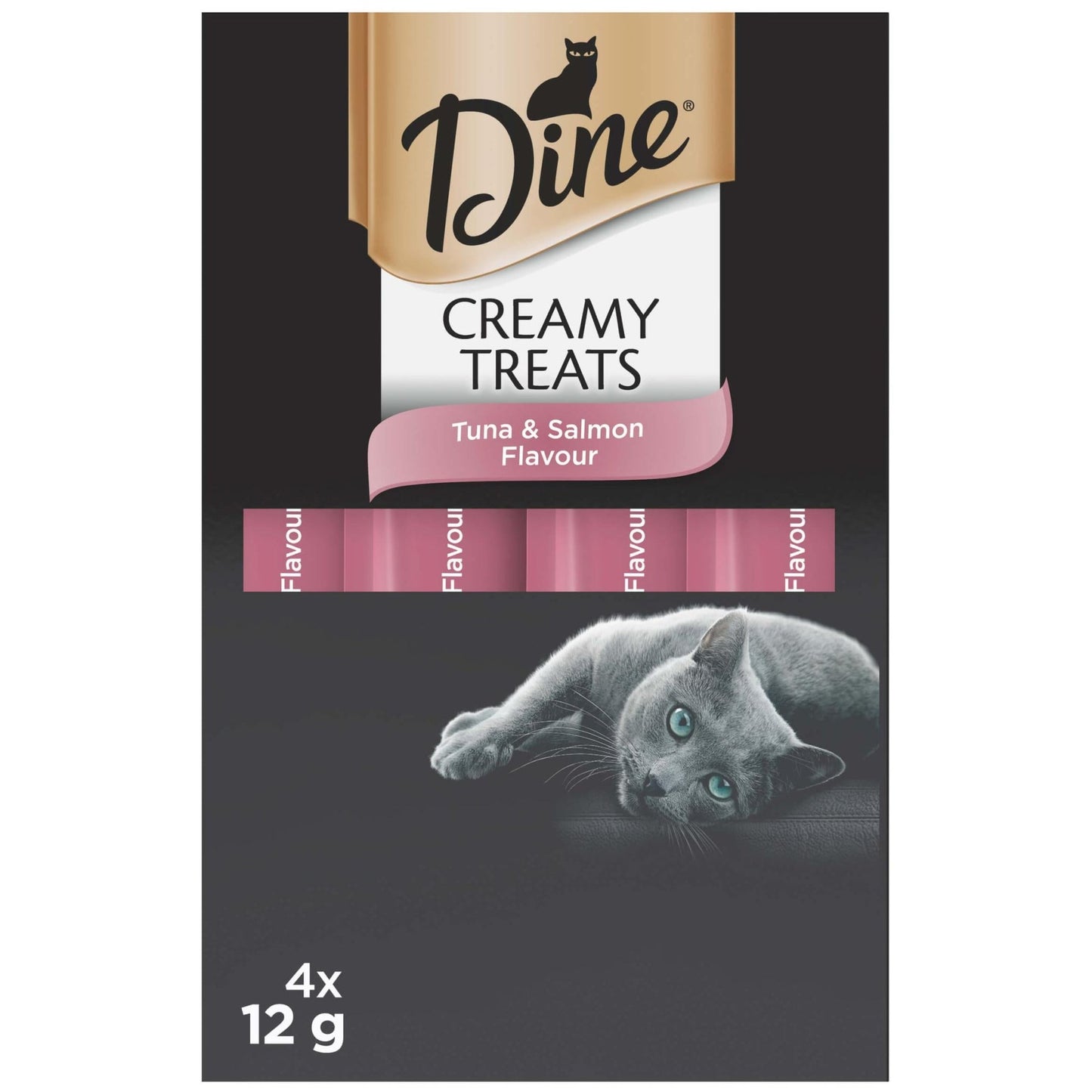 Dine Creamy Treats Tuna & Salmon Flavour Cat Treats 4X12g - PetPost Australia