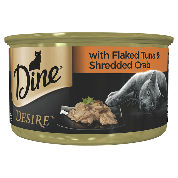 Dine Desire Flaked Tuna With Shredded Crab Wet Cat Food - PetPost Australia
