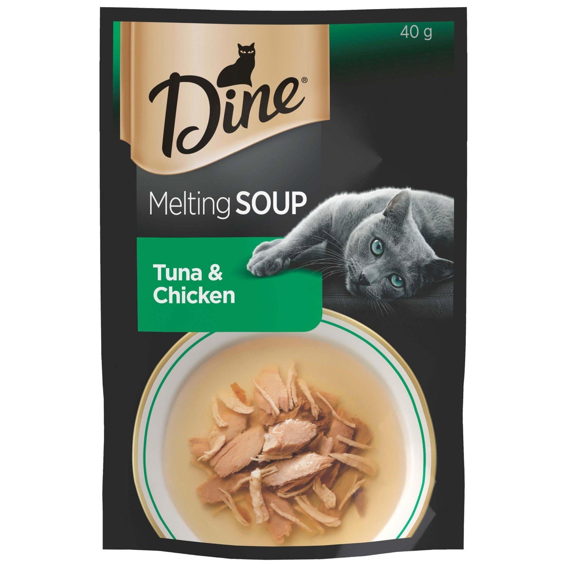 Dine Melting Soup Bonito & Chicken Wet Cat Food 40g - PetPost Australia