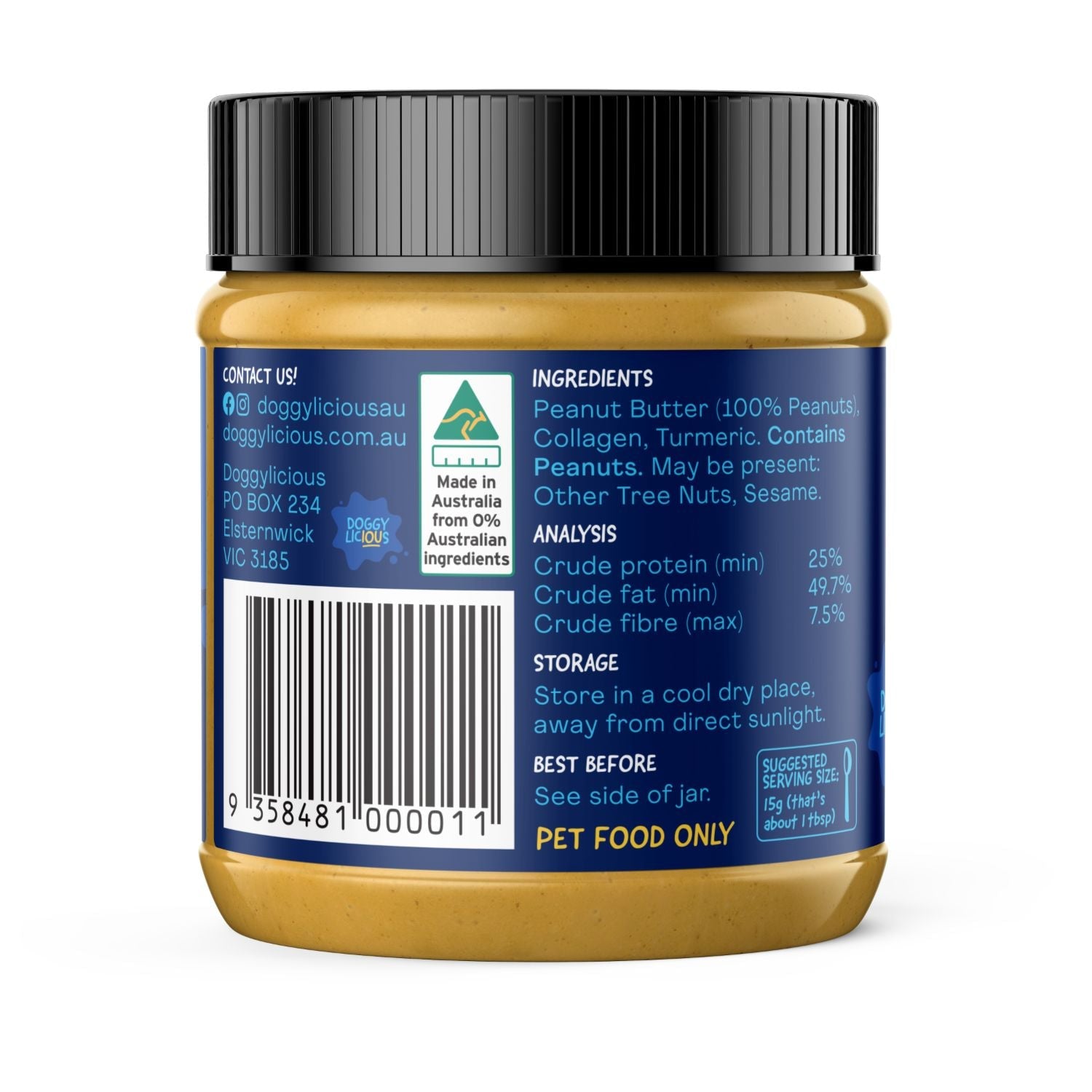 Doggylicious Hip Joint & Coat Peanut Butter Dog Treat - PetPost Australia