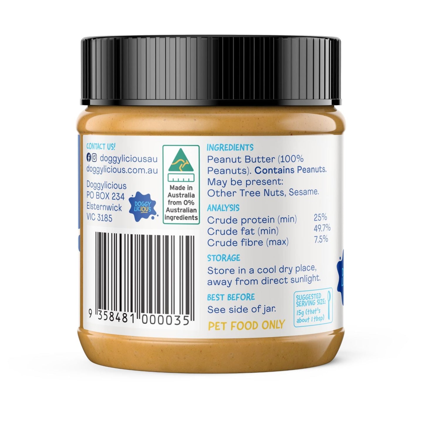 Doggylicious Peanut Butter Original Dog Treat - PetPost Australia