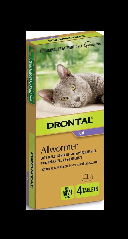 Drontal Ellipsoid Allwormer 4kg Small Cats - PetPost Australia