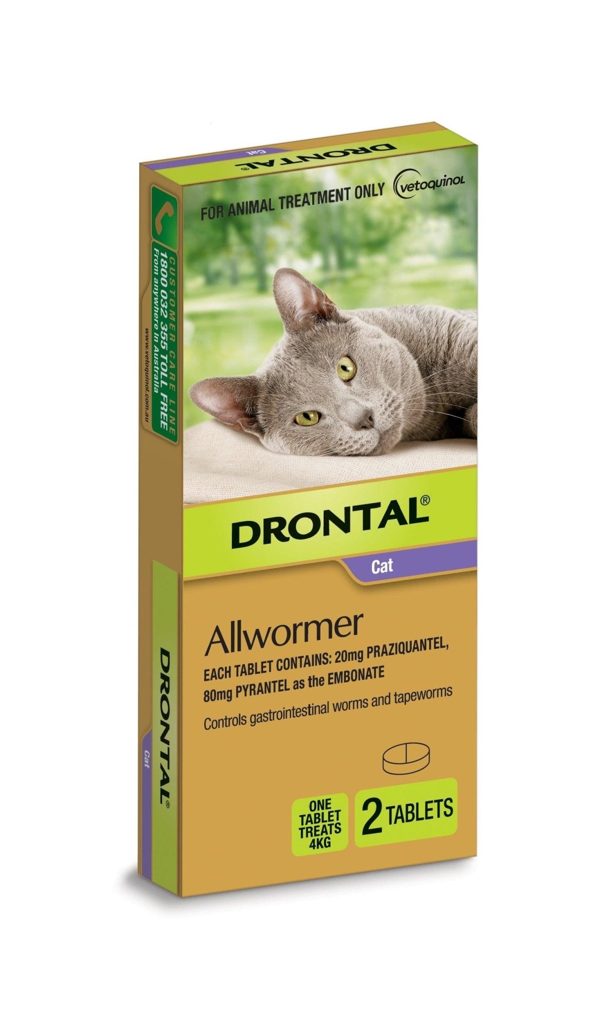 Drontal Ellipsoid Allwormer 4kg Small Cats - PetPost Australia