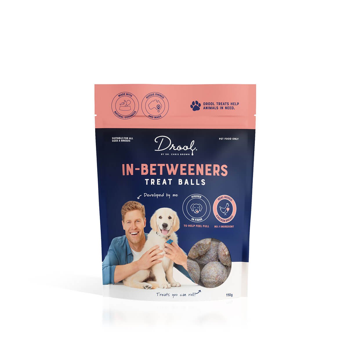 Drool by Dr Chris Brown In-Betweeners Dog Treats 110g - PetPost Australia