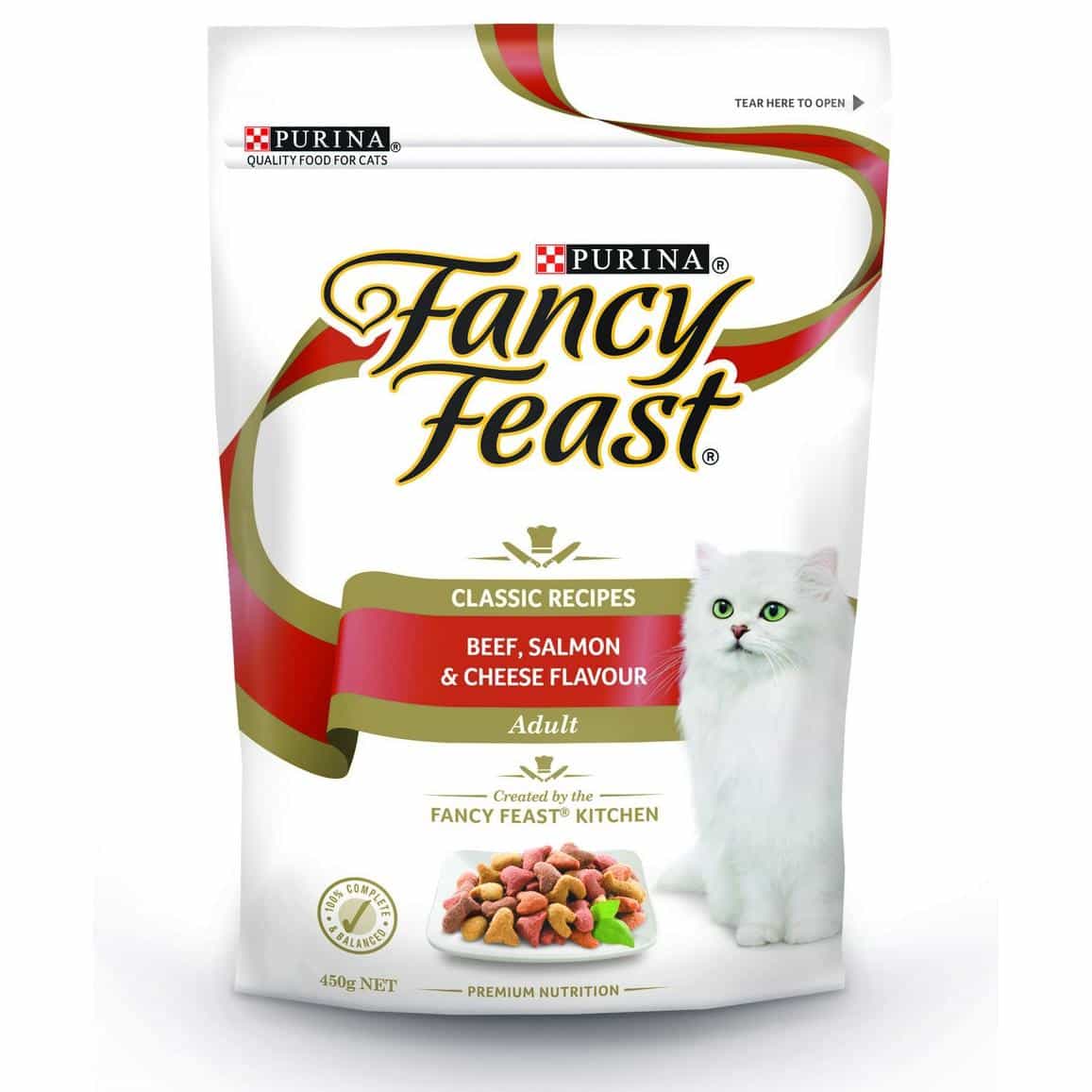 Fancy Feast Adult Beef, Salmon and Cheese Dry Cat Food - PetPost Australia
