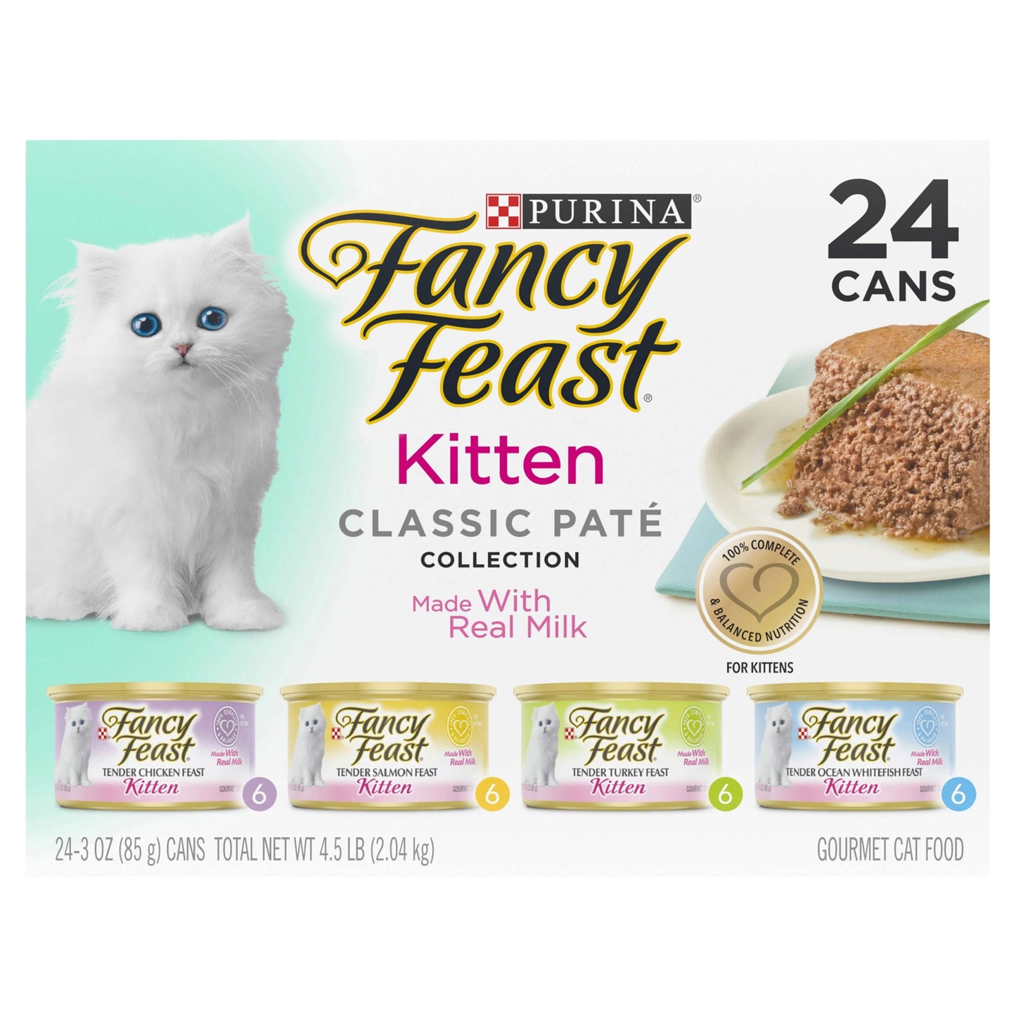 Fancy Feast Kitten Classic Paté Collection Wet Cat Food 24x85g - PetPost Australia