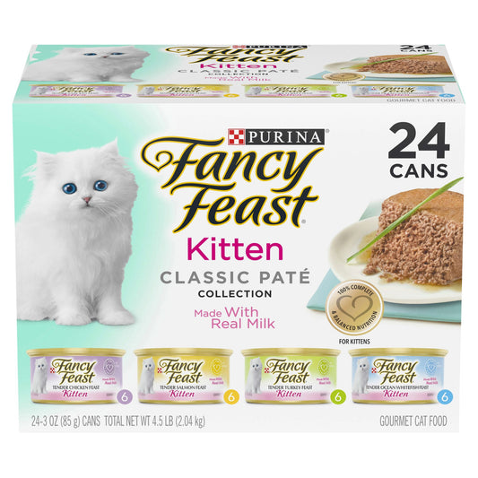Fancy Feast Kitten Classic Paté Collection Wet Cat Food 24x85g - PetPost Australia