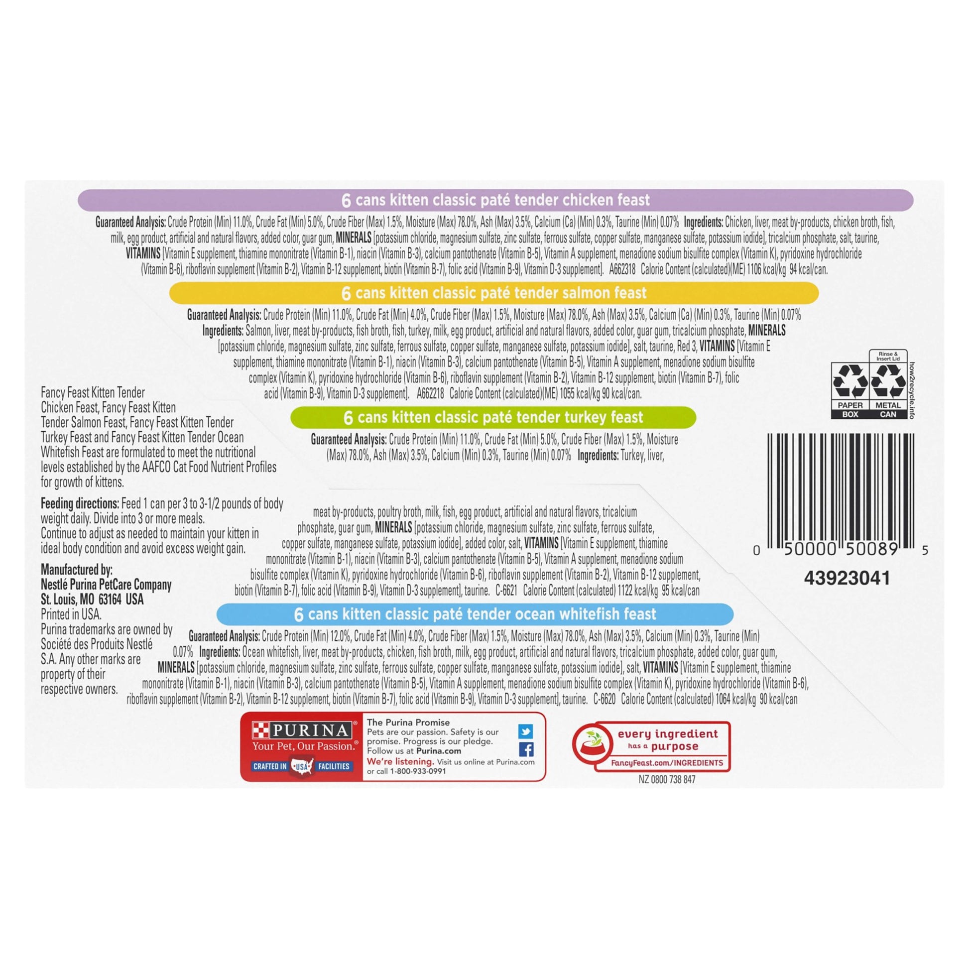 Fancy Feast Kitten Classic Paté Collection Wet Cat Food 24x85g - PetPost Australia