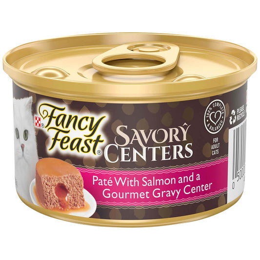 Fancy Feast Savory Centers Pate With Salmon and a Gourmet Gravy Center 85g - PetPost Australia